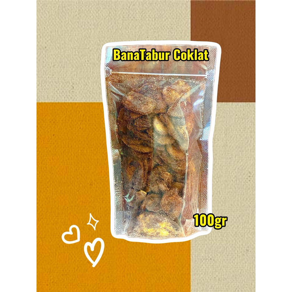 [ BanaTabur Coklat 100gr ] Keripik Pisang tabur Cokelat | KRIPIK Pisang Rasa Coklat Manisnya Pas