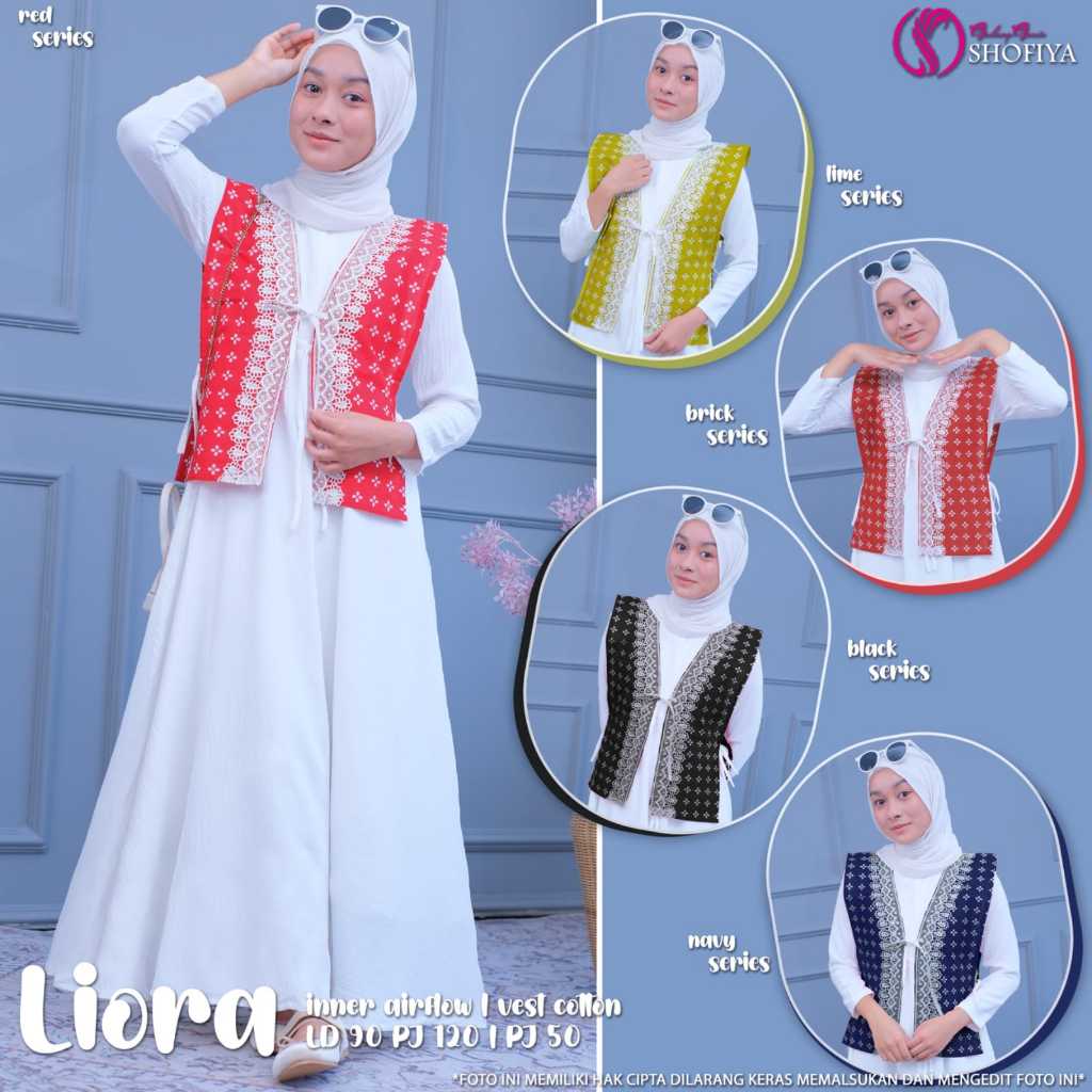 [GOOD STORE] LIORA DRESS REMAJA VEST BATIK JUMPUTAN Original By Shofiya Hijab