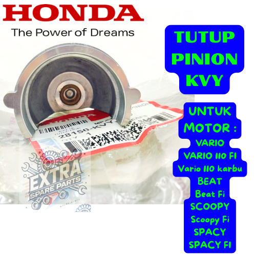TUTUP PINION GIGI STATER KODE-KVB/KVY ASLI AHM HONDA BEAT/SCOOPY/VARIO KARBU-FI KUALITASJAMINPRESISI