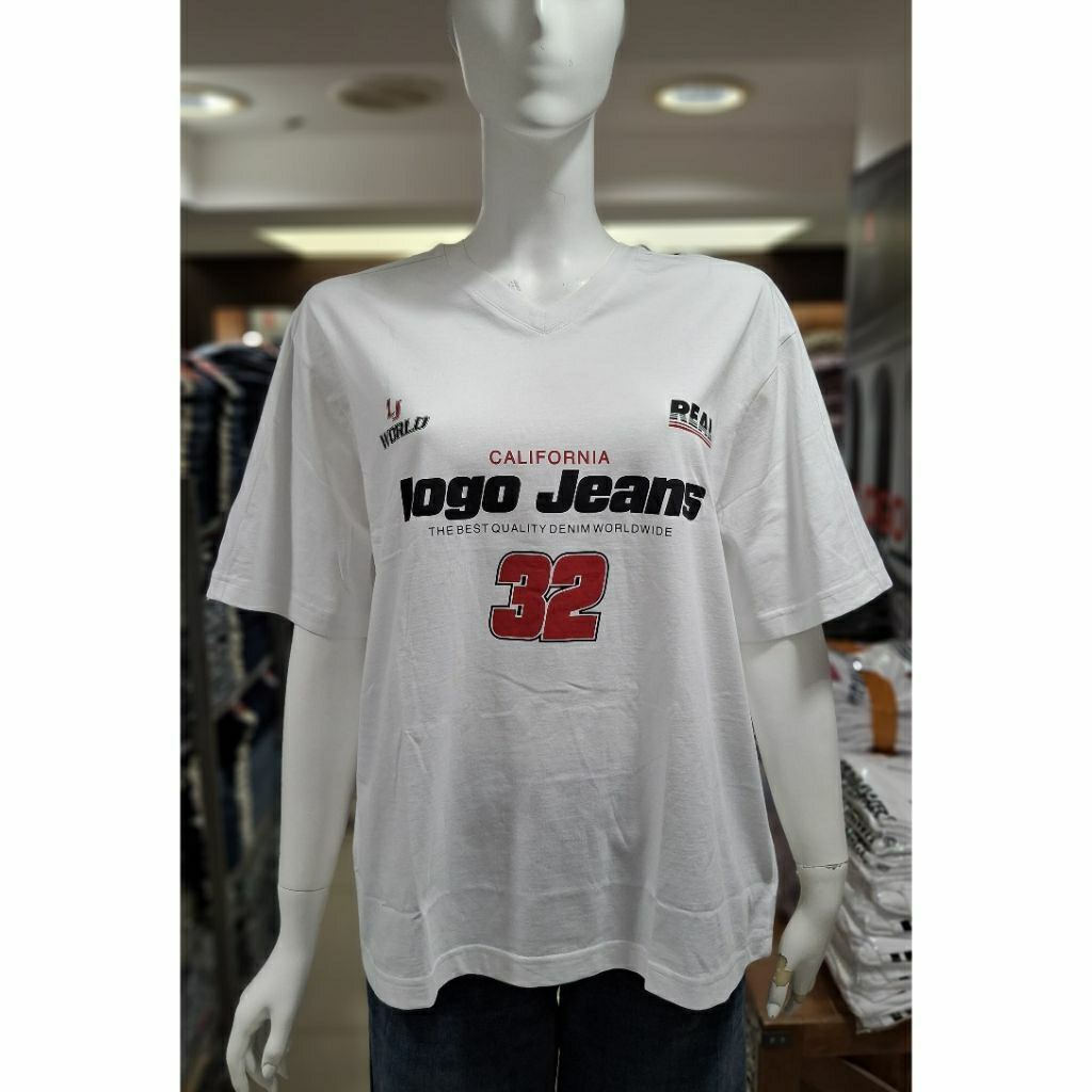 LOGO JEANS - kaos over size logo jeans model terbaru original