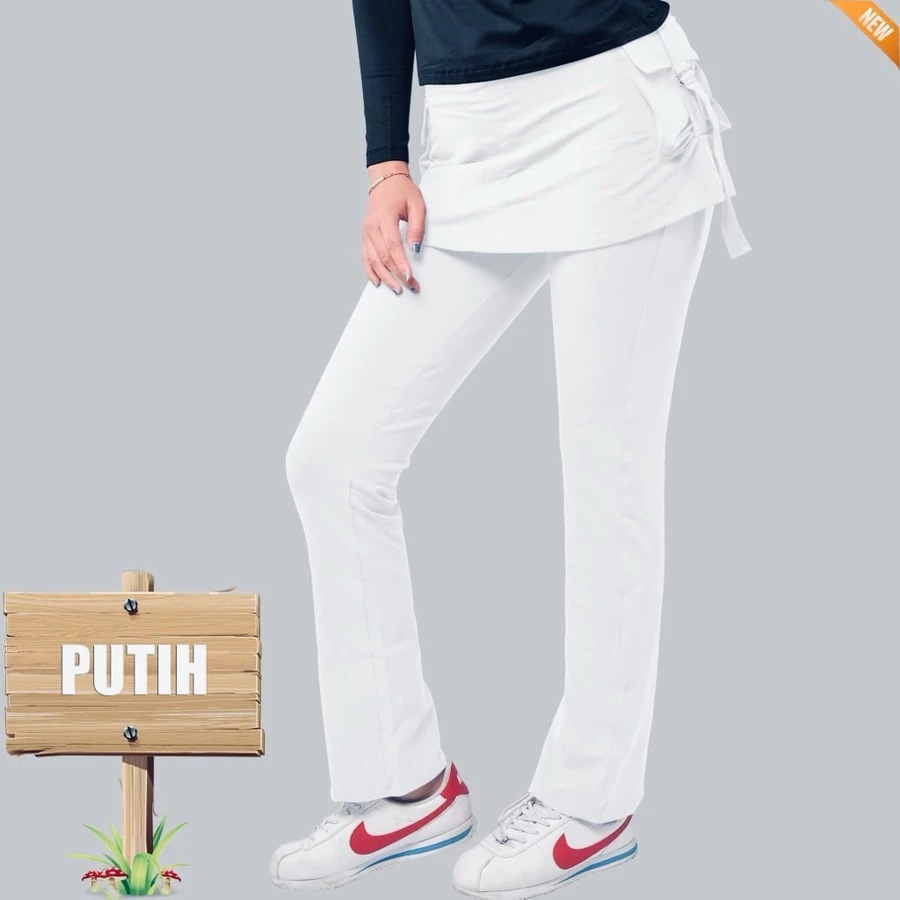 CELANA PANJANG ROK KANTONG PINGGIR/BAWAHAN OLAH RAGA WANITA/CELANA SENAM ROK KARGO BAHAN SPANDEX PRE