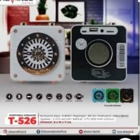 Speaker Advance Portable Speaker T 526 Speaker Bluetooth Musik Box petak T526 Promo sale