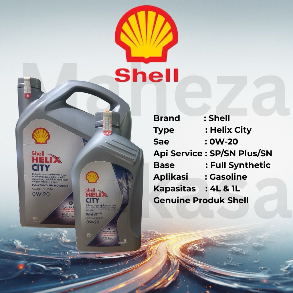 Oli Mesin Mobil Shell Helix City 0W-20 / Shell 0W-20 / Shell Full Sintetis 4L