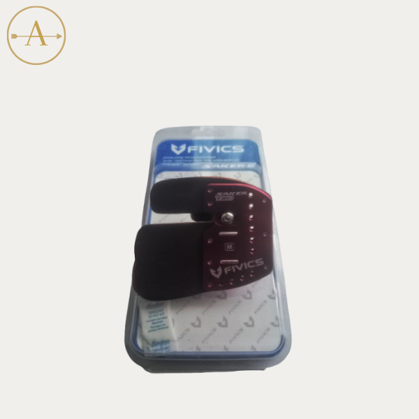 Fivics Saker 2 Finger Tab Panahan Uk. M Merah