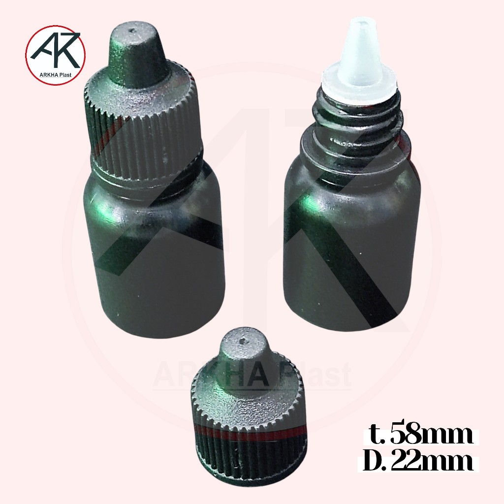 CC POLOS botol tetes 10ml GENDUT LANCIP plastik natural putih 10 ml LDPE