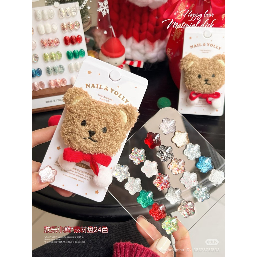 NAIL YOLLY CHRISTMAS PALETTE NATAL PALET 24 COLOR