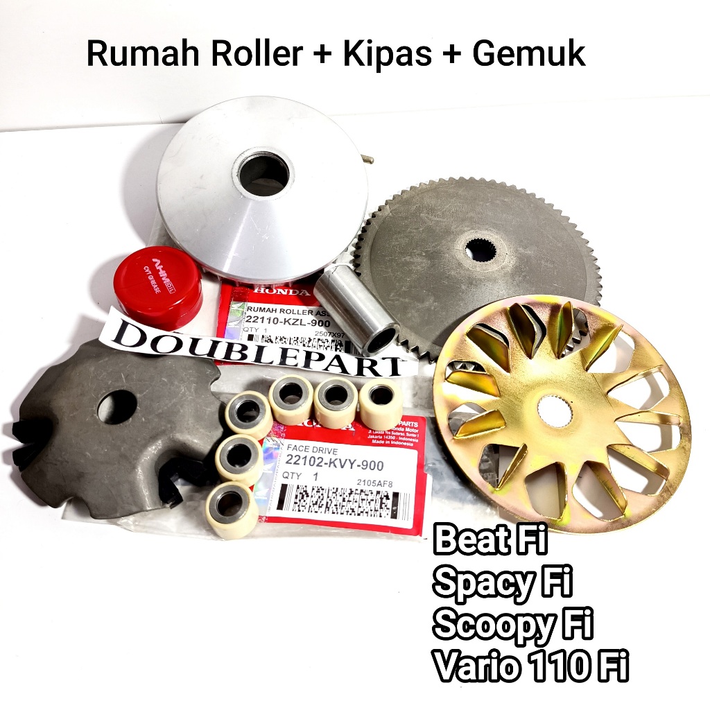 Rumah Roller+ KIpas Rumah Roller Beat Fi - Vario 110 Fi -Spacy Fi - Scoopy Fi (Stater Kasar)2012-201