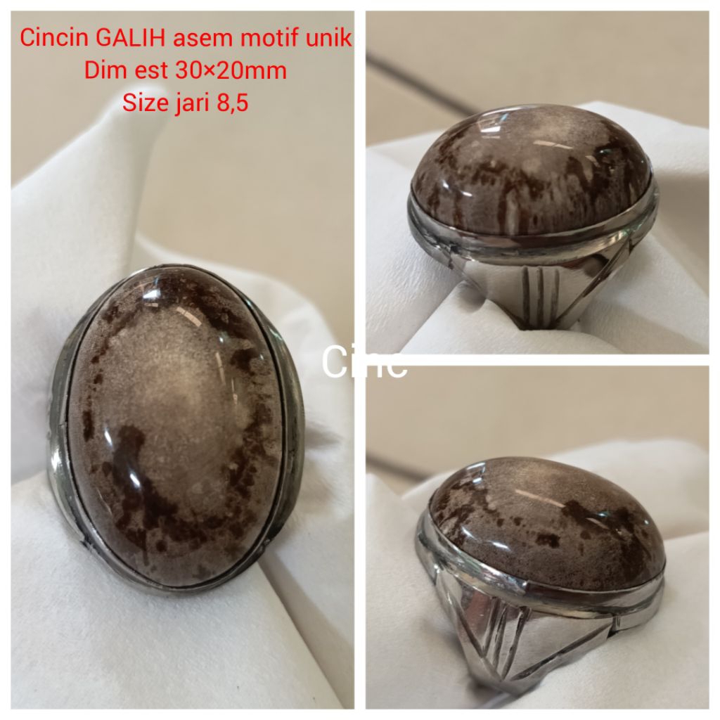 CINCIN BATU GALIH ASEM MOTIF UNIK NATURAL ALAM