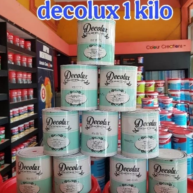 cat decolux kayu besi/cat besi/cat decolux/cat kayu 0.9lt  (WAJIB BELI KAYU DI LINK KAYU)