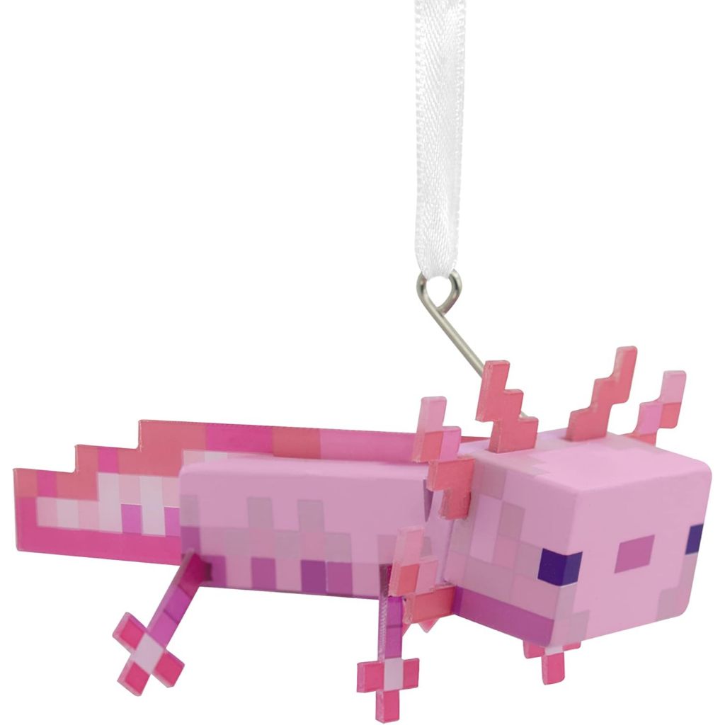 Hallmark Minecraft Axolotl Christmas Ornament, Plastic, HIPS