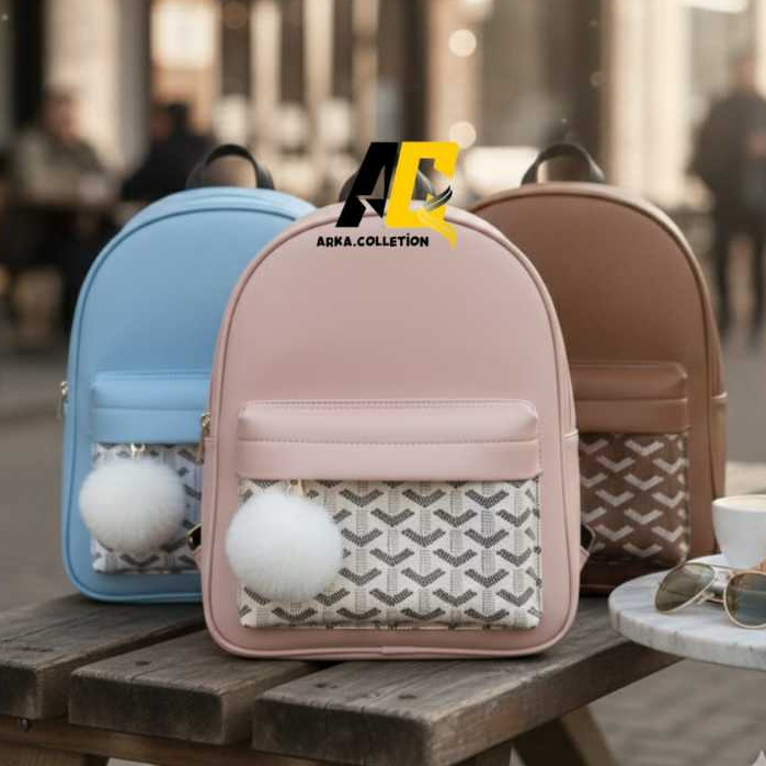 Tas Ransel Wanita AYUNI firee Gantungan Tas Ransel Cewek Terbaru Kekinian Tas Gendong Sekolah dengan