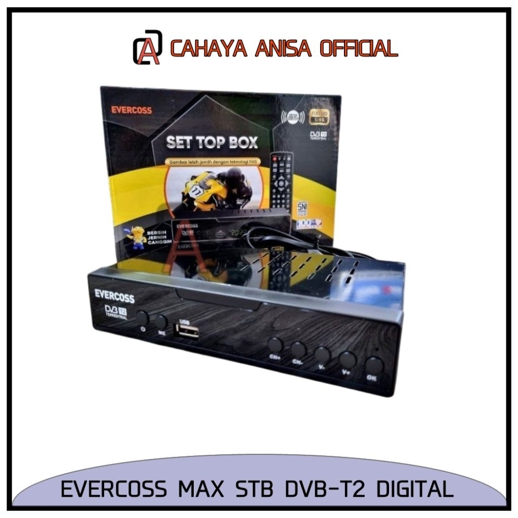 EVERCOSS MAX STB DVB-T2 DIGITAL - Set Top Box TV