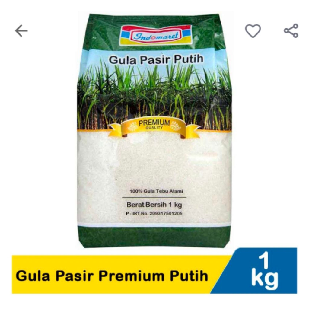 Indomaret gula pasir 1kg