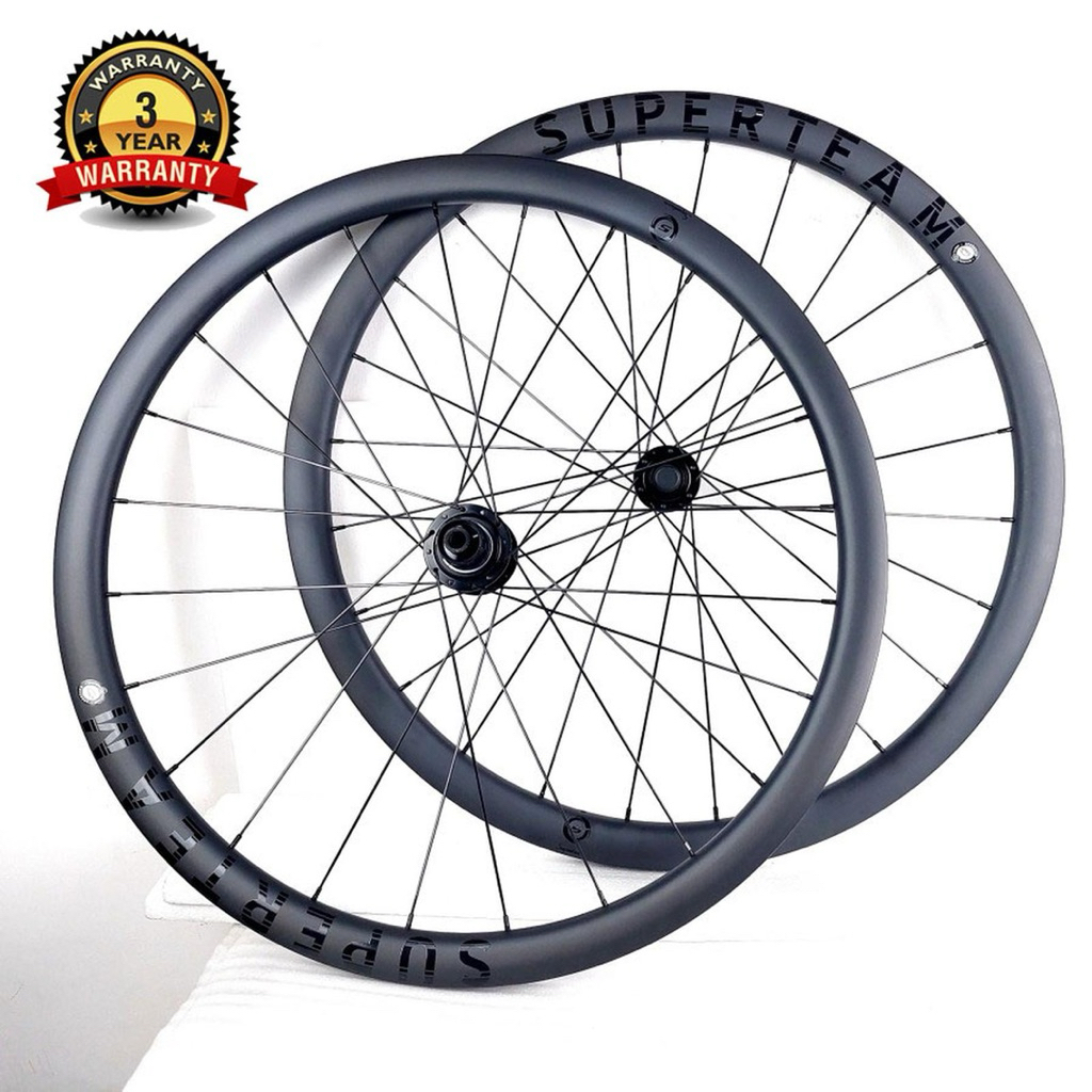 Wheelset Superteam Gravel Hookless 35mm Carbon Clincher Wheelset Disc Brake