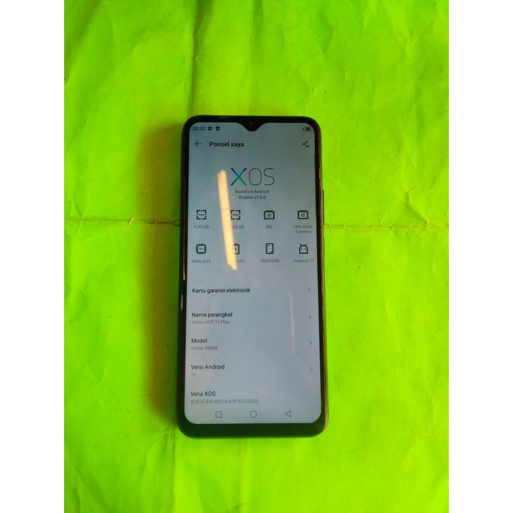 infinix hot 11 play Ram 4Gb/64gb