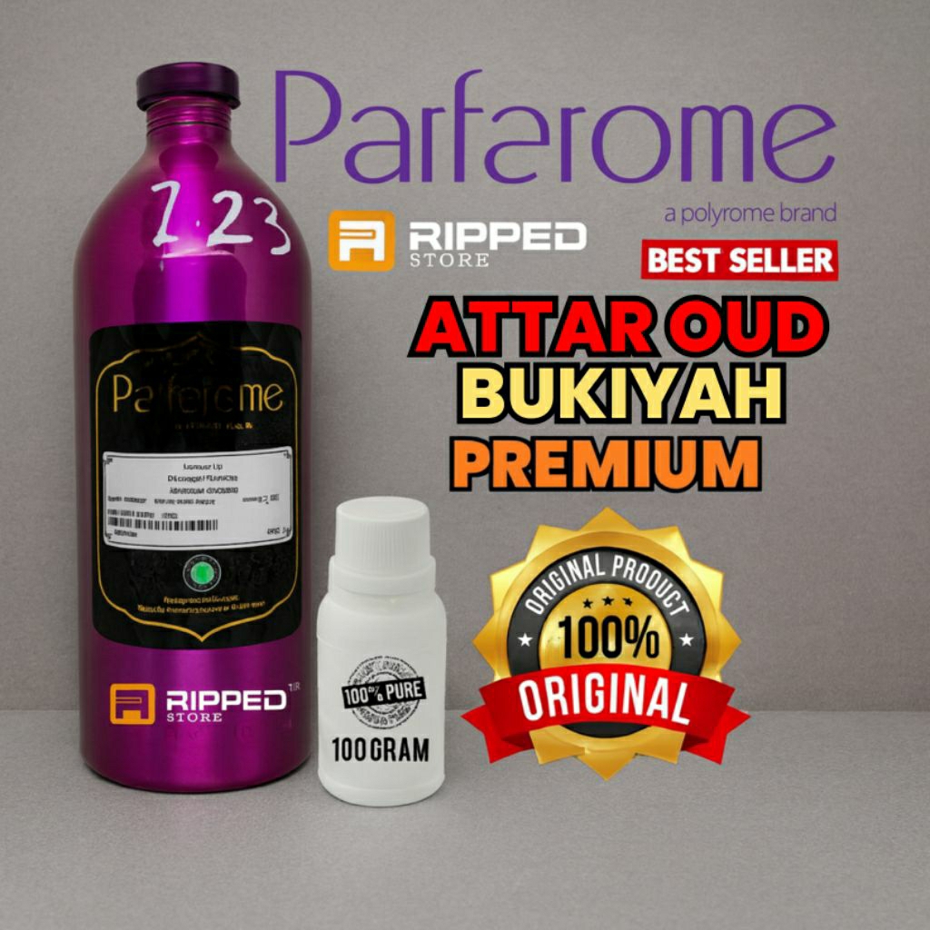 100ml Bibit Parfum Murni Attar Oud Bukiyah Premium Original Parfarome