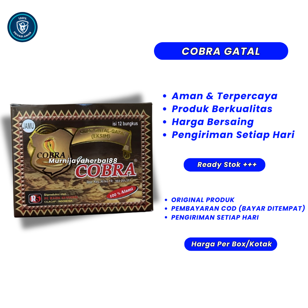 Jamu Gatal Cap Cobra 12 Sachet Original 100%