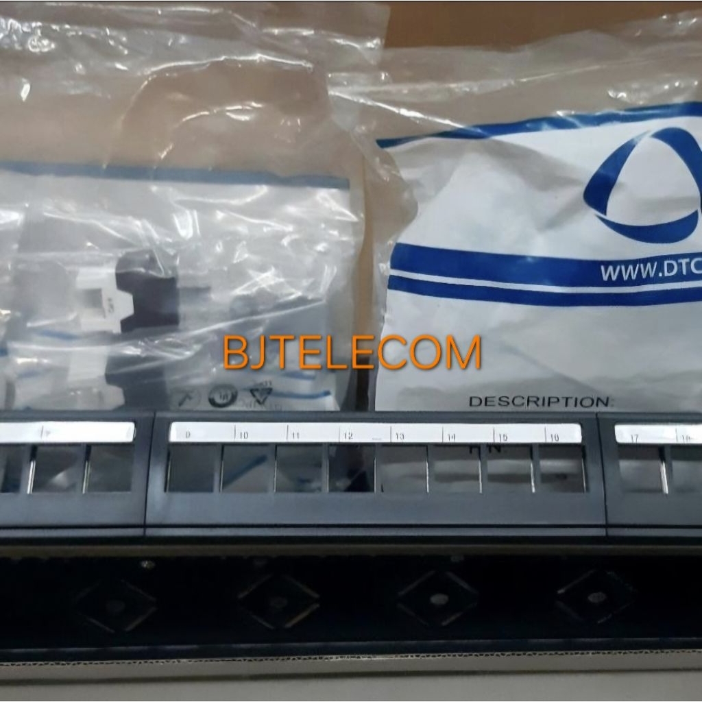 PATCH PANEL 24PORT CAT 6 DTC NETCONNECT LENGKAP MODULAR JACK CAT 6 DTC ORIGINAL