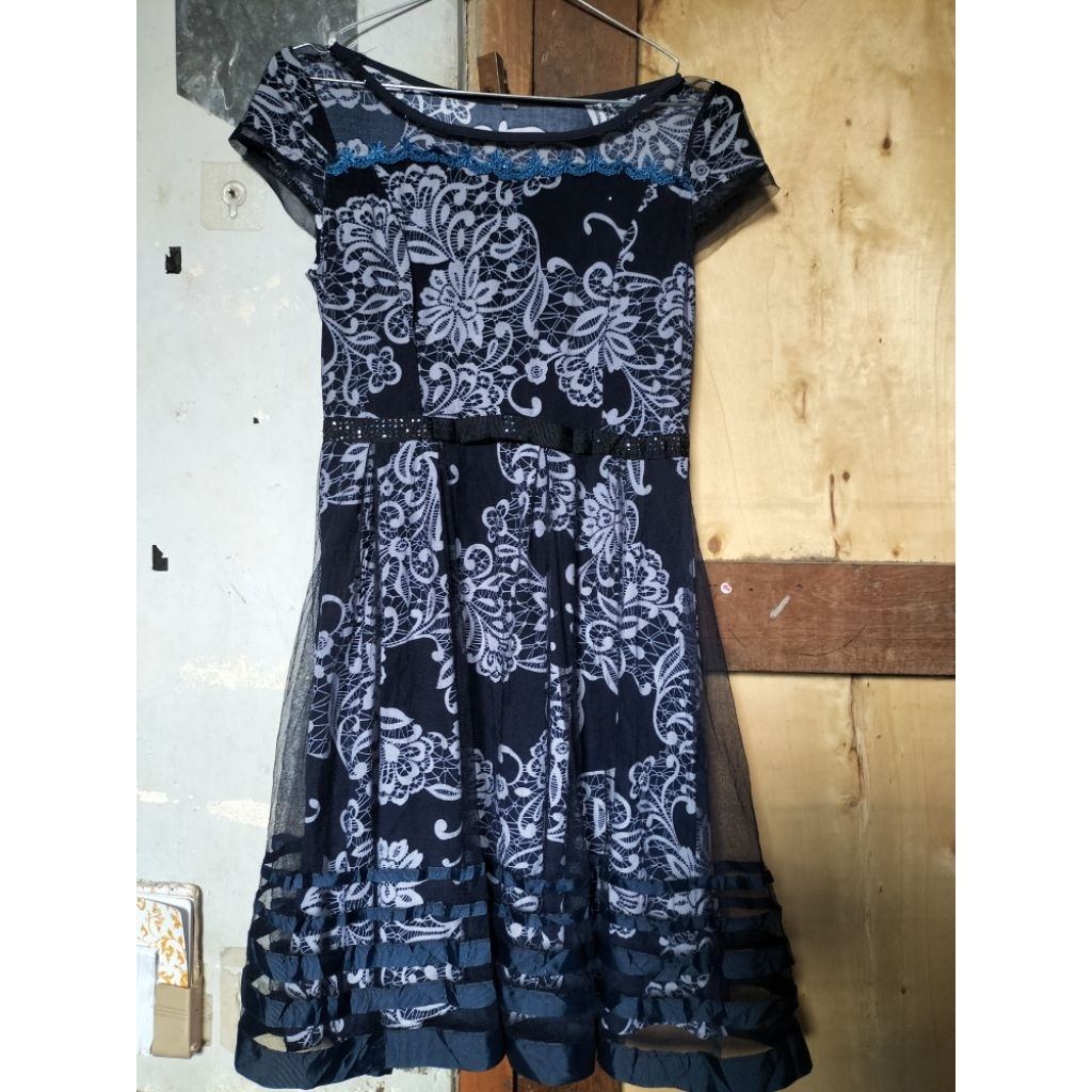 Dress bunga flower floral vintage mewah premium elegant korea top atasan wanita blouse rok skirt fla