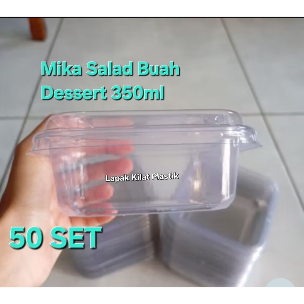 [50SET] MIKA DESSERT SALAD BUAH 350ML BENING SUDAH TERMASUK TUTUP
