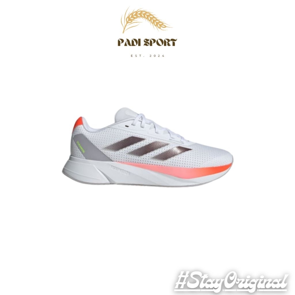 ADIDAS DURAMO SL MEN CLOUD WHITE/AURORA MET. /SOLAR RED [ART IF1201] - SEPATU LARI RUNNING CUSHION O