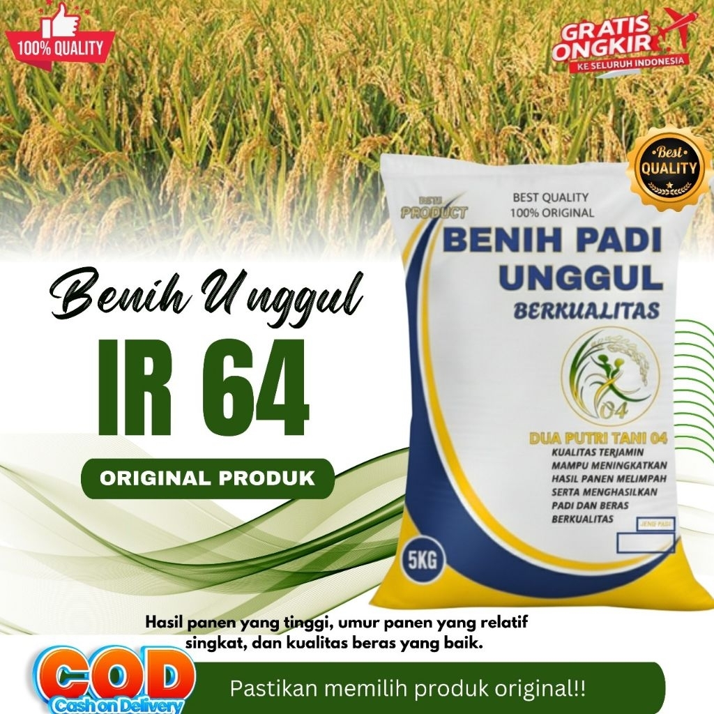 Benih Padi Unggul IR 64 Kemasan 5kg