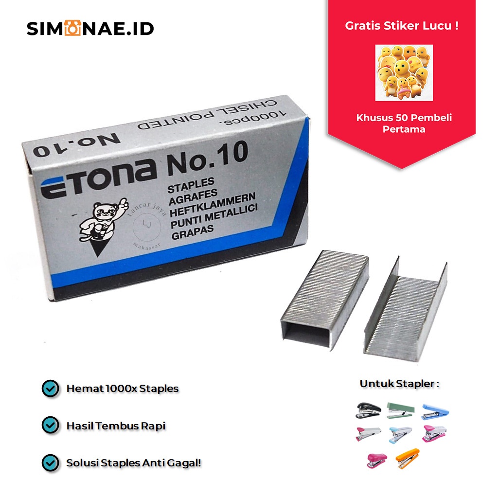 Refill Steples / Isi Steples Besar / Etona Refill Staples No.10