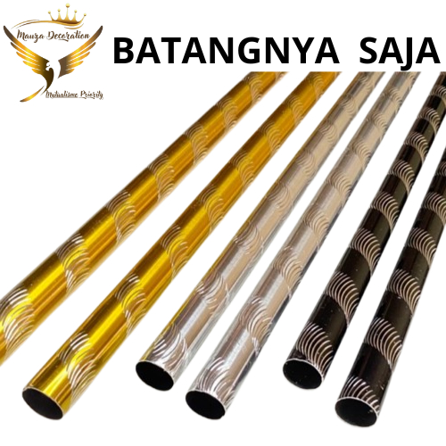 BATANGNYA SAJA - Batang Gorden Ulir Anti Karat Termurah Warna GOLD - SILVER - HITAM