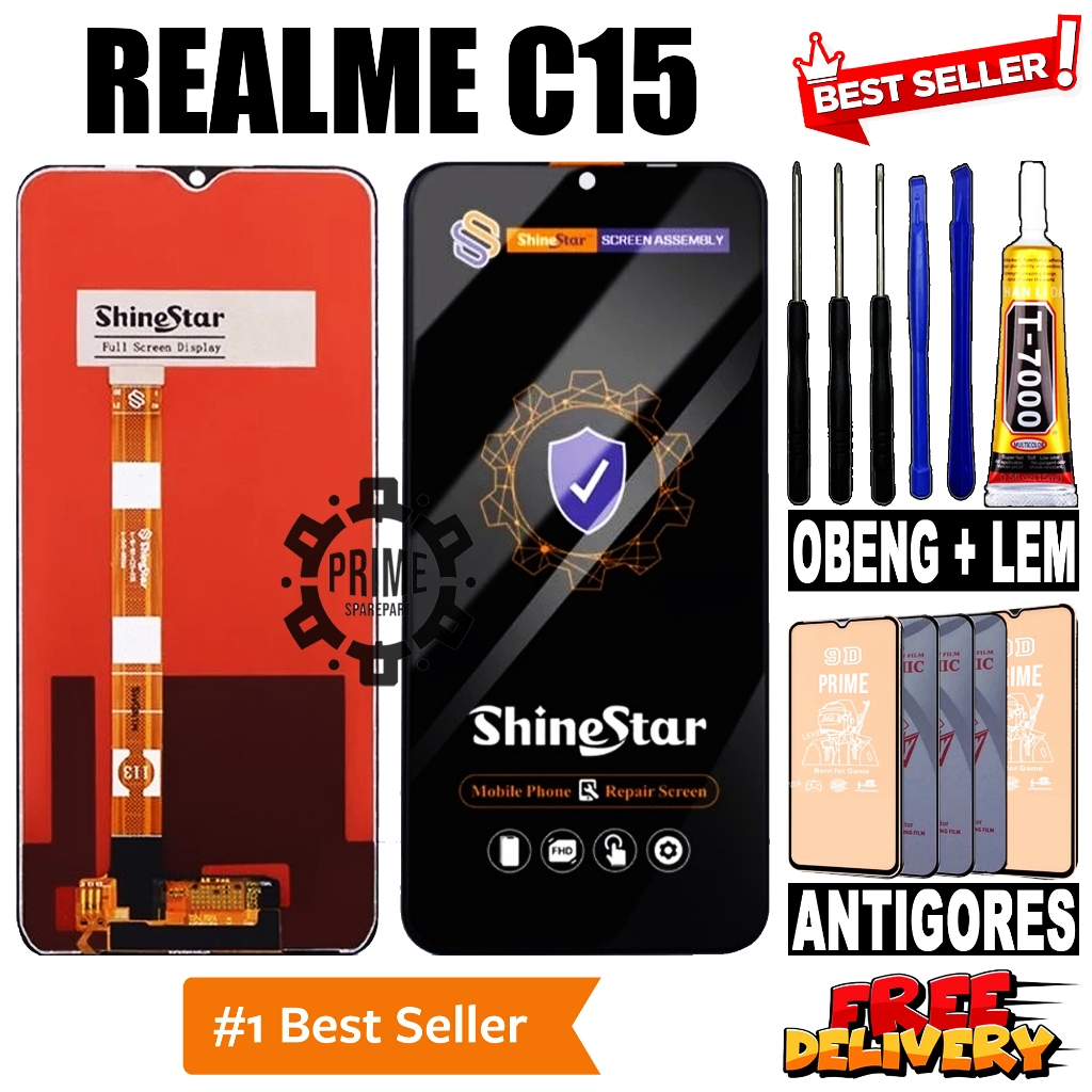 LCD TOUCHSCREEN REALME C15 ORIGINAL SHINESTAR LCD REALME C15 FULLSET