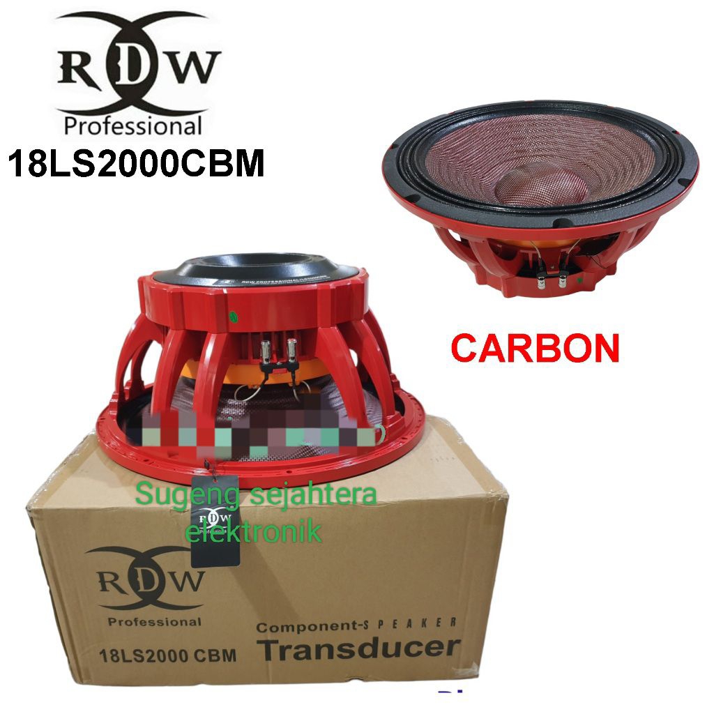 speaker komponen RDW 18 LS 2000 CBM original sudah termasuk piking kayu