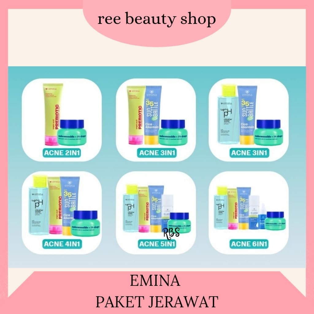 [ACNE CARE] EMINA Acne Care Set 1 Paket Lengkap Skincare Remaja Kulit Berjerawat