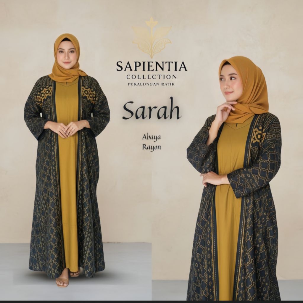 Abaya Sarah - Gamis Abaya Sarah - Gamis Abaya Sarah Rayon Premium - Motif Terbaru 2026