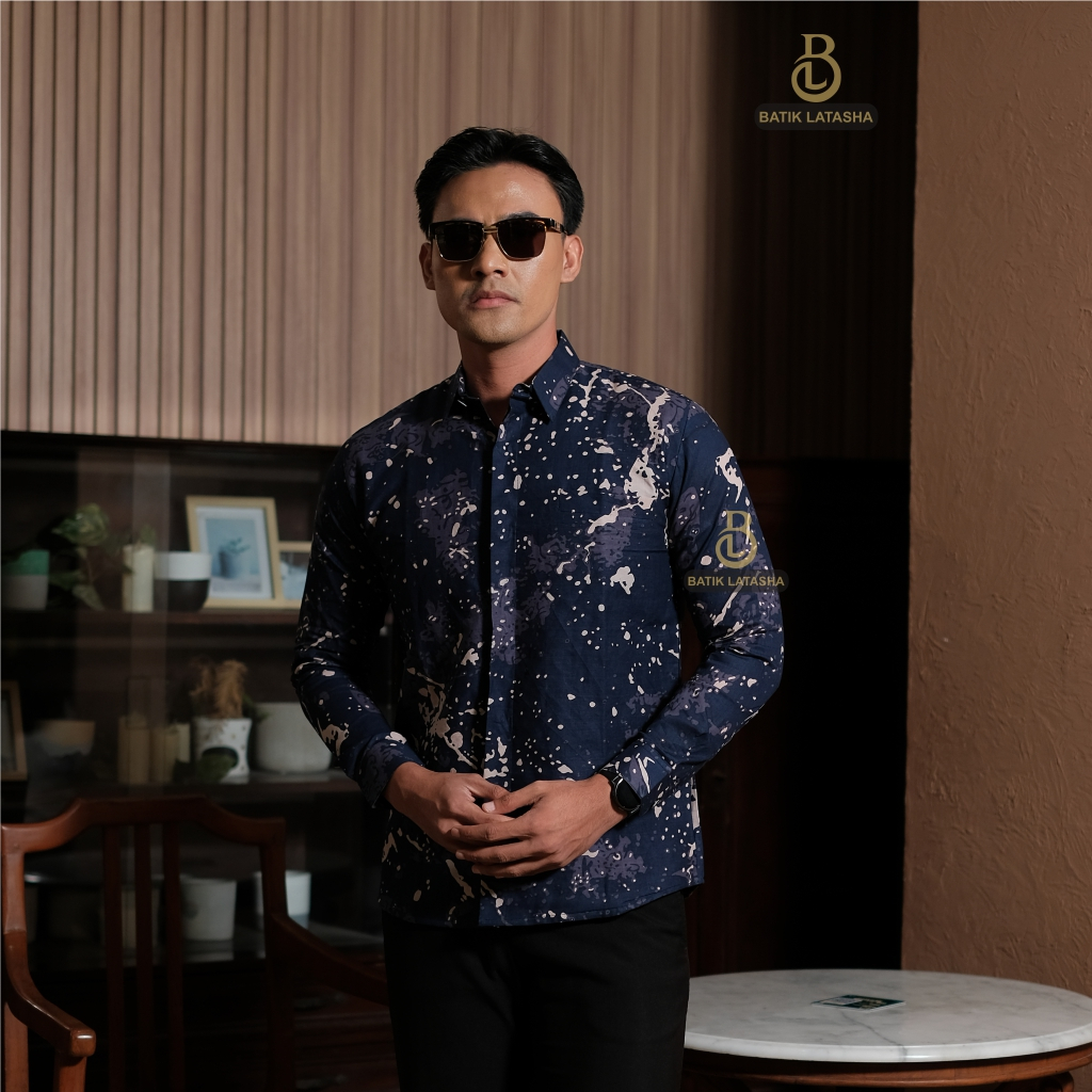 Kemeja Batik Pria Motif CIPRAT KEMENSOS Baju Batik Latasha Modern Slimfit Premium Lengan Panjang