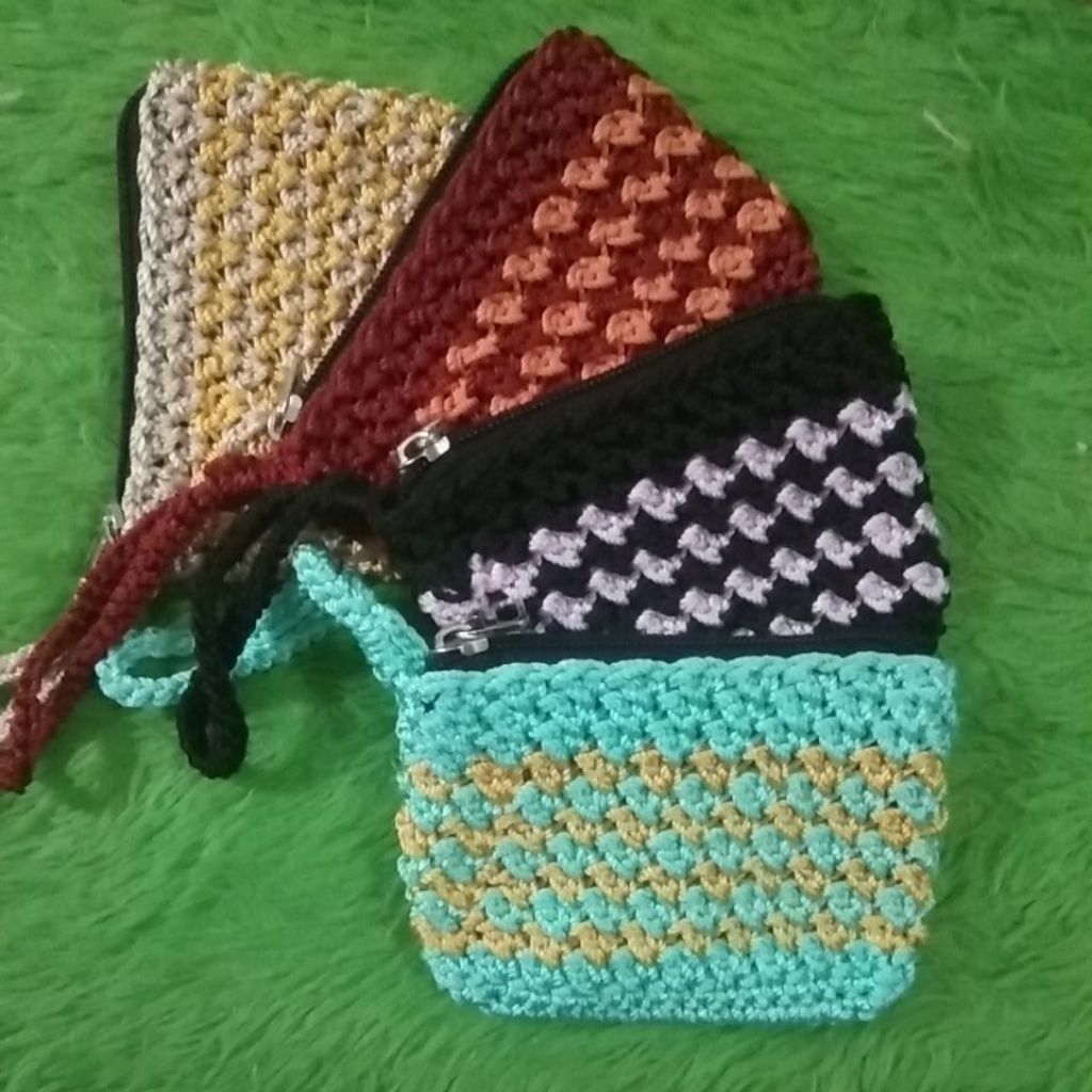 dompet koin  rajut/ dompet koin rajut lucu/ dompet mini/ dompet rajut karakterr