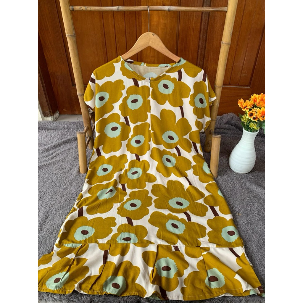 DASTER RUFFLE RESLETING DEPAN RAYON VISCOSE ECERAN/GROSIR (PAKET USAHA)