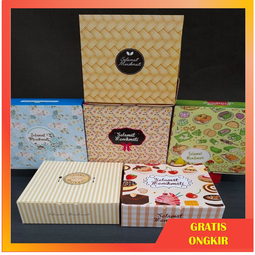 100 Pcs Dus Nasi, Kotak Nasi, Box Nasi, Dus makanan, Dus Catering, Dus Modern Ukuran 20x20