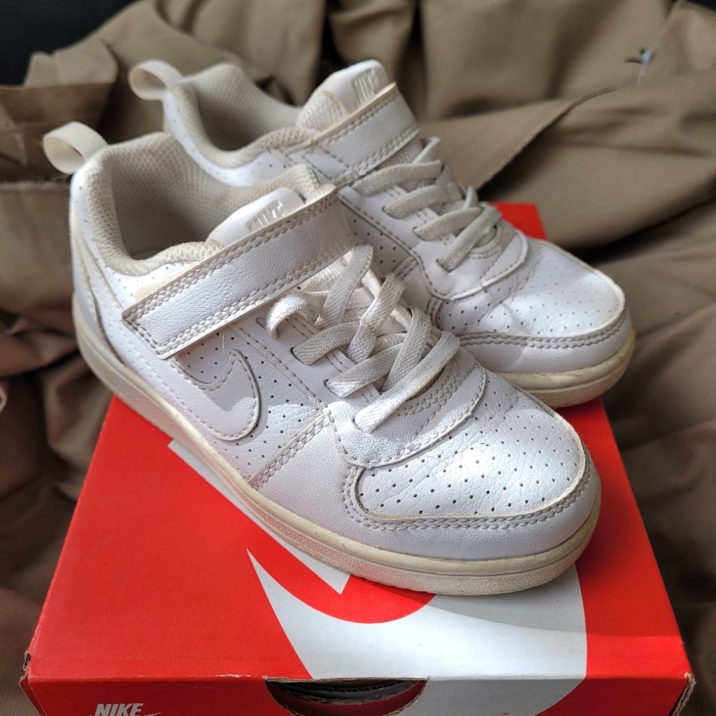 Sepatu Nike court Putih Anak Original size 28 insole 17cm