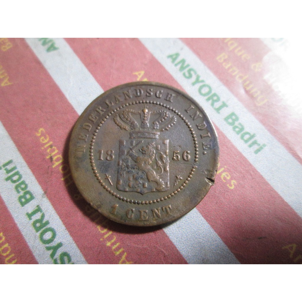 koin benggol nederlandsh indie 1 cent 1856 iklan m176