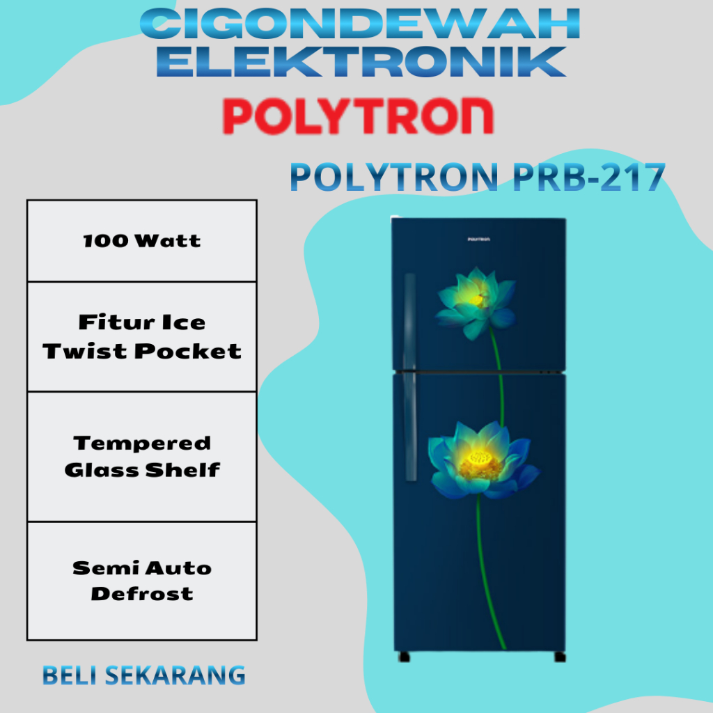 KULKAS POLYTRON 2PINTU PRB-217
