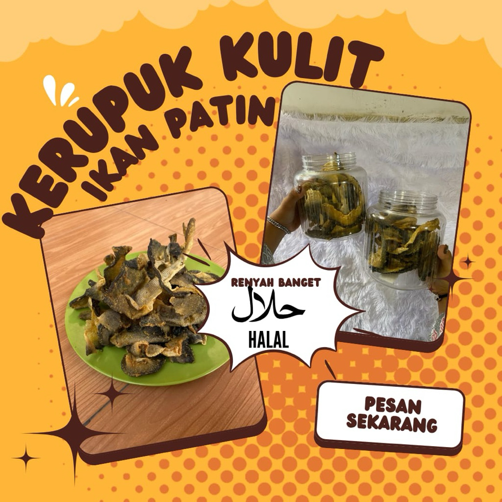 kerupuk kulit ikan patin 1kg mentah