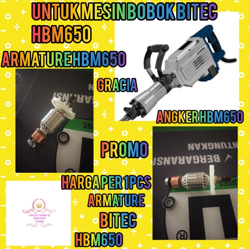 ARMATURE ANGKER BITEC HBM650 JACK HAMMER MESIN BOBOK BITEC HBM650