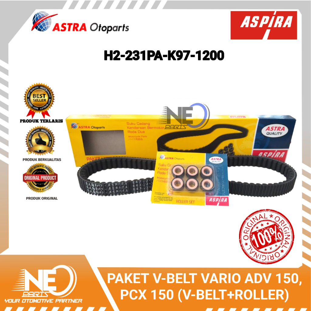 PAKET V-BELT VARIO ADV 150, PCX 150 (V-BELT+ROLLER)