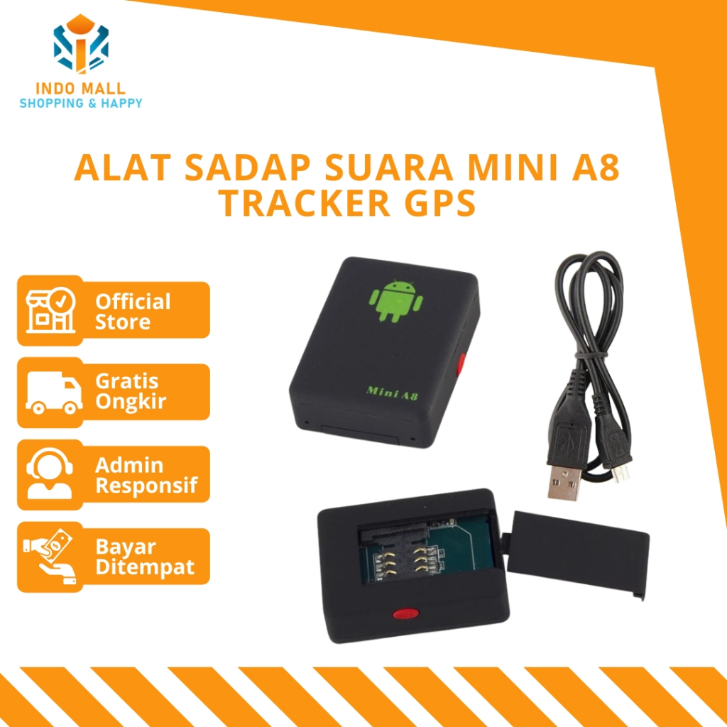 New Alat Sadap Suara Mini A8 Tracker GPS / Alat Sadap Lacak GPS