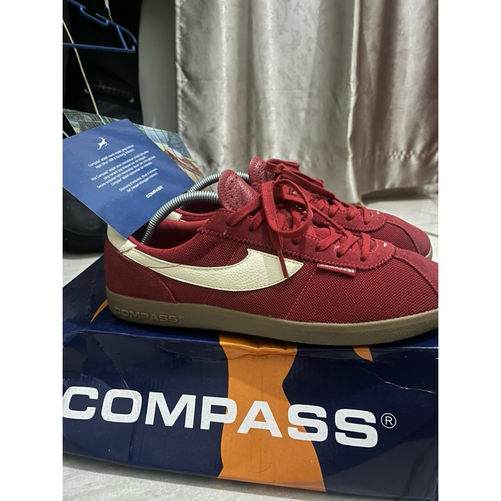 Sepatu Compas Tribune RED GUM Original Compas