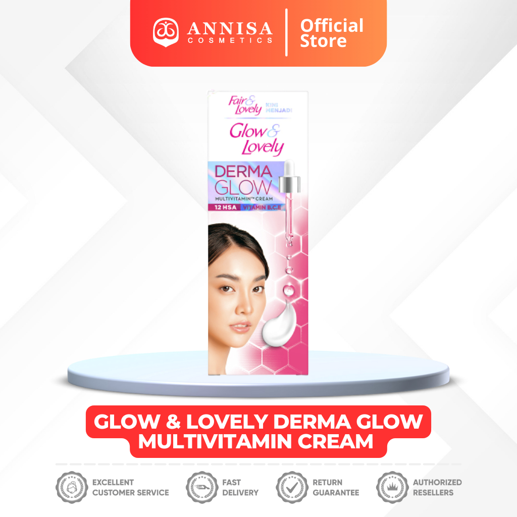 Glow & Lovely Derma Glow Multivitamin Cream  12HSA Vitamin B,C,E Wajah Glowing Terlindungi