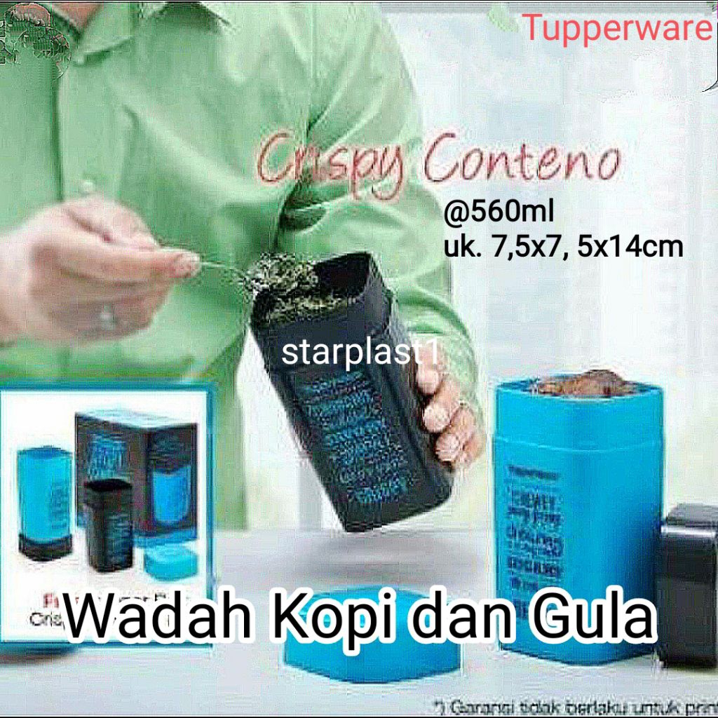 Crispy Conteno Tupperware | Wadah Kopi, Gula, Teh