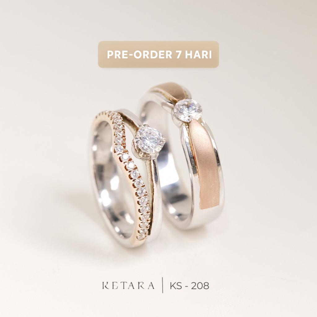 Cincin Kawin Tunangan Cincin Tunangan Cincin Couple Perak Silver Ketara Jewelry