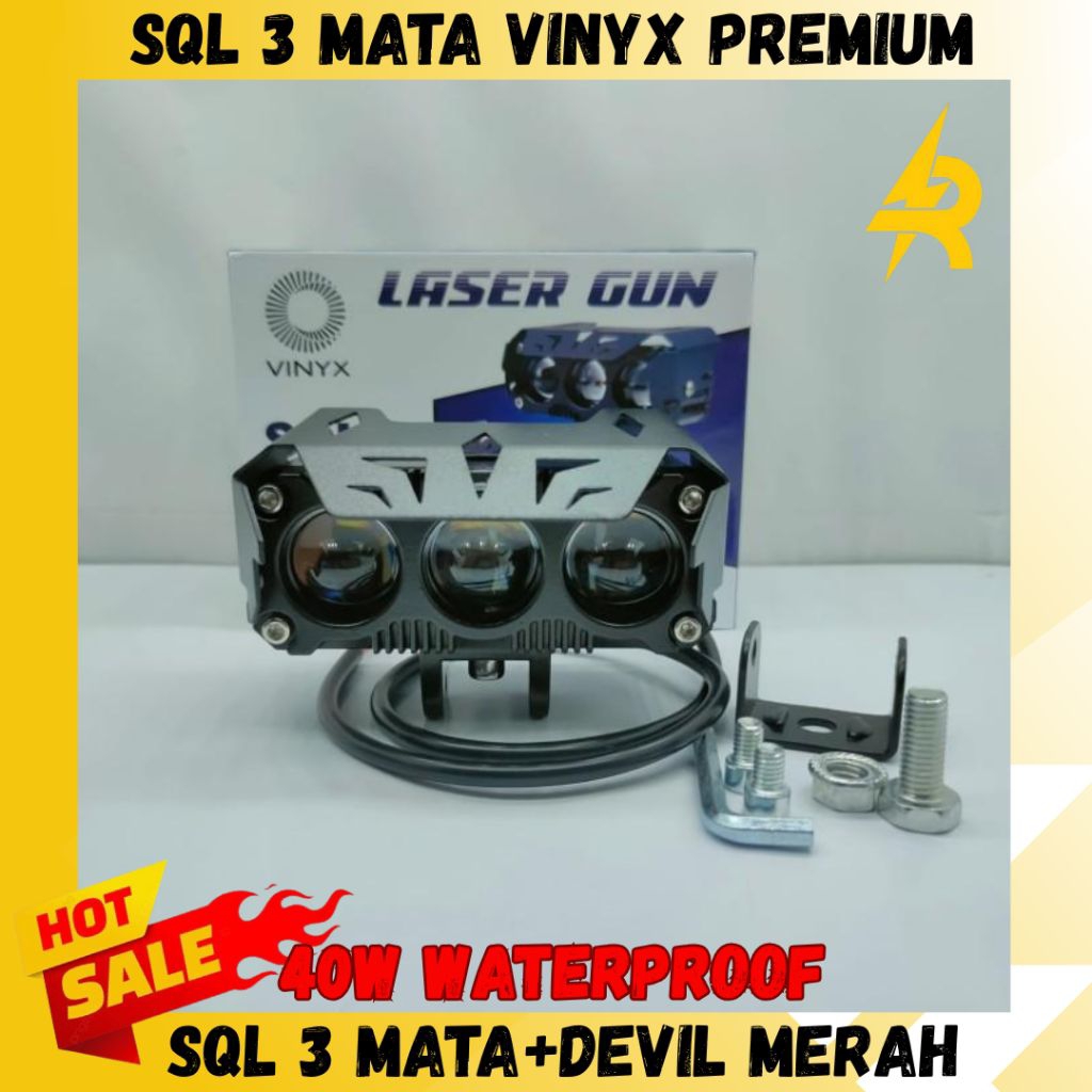Lampu Tembak Laser SQL 3 VINYX 3 Mata Dengan Devil Eye Merah