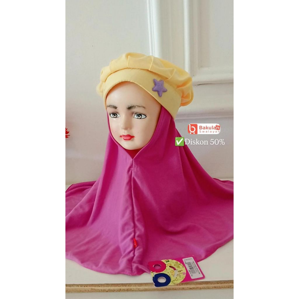 SALE BANI KRUKID SHEFAB_ KERUDUNG ANAK RABBANI INSTAN ORI 100% _ DISKON 50%
