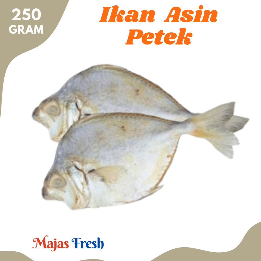 IKAN PETEK ASIN Kering - Ikan Asin Petek Putih Kering | 250gr [ Harga Per BKS ]